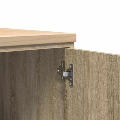 Garage Storage Cabinet Sonoma Oak 60x51x85 cm Solid Wood Pine