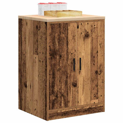 Garage Storage Cabinet Old Wood 60x51x85 cm Solid Wood Pine