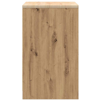 Garage Storage Cabinet Artisan Oak 60x51x85 cm Solid Wood Pine