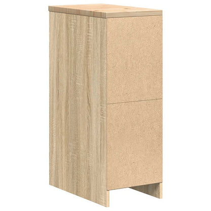 Garage Storage Cabinet Sonoma Oak 30x51x85 cm Solid Wood Pine