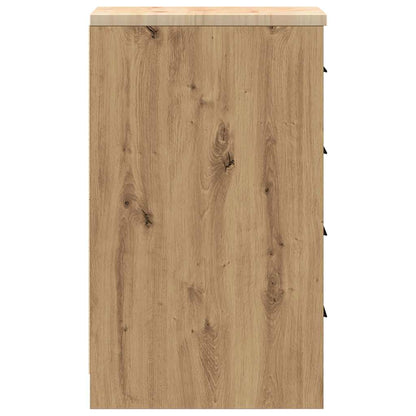 Garage Storage Cabinet Artisan Oak 30x51x85 cm Solid Wood Pine