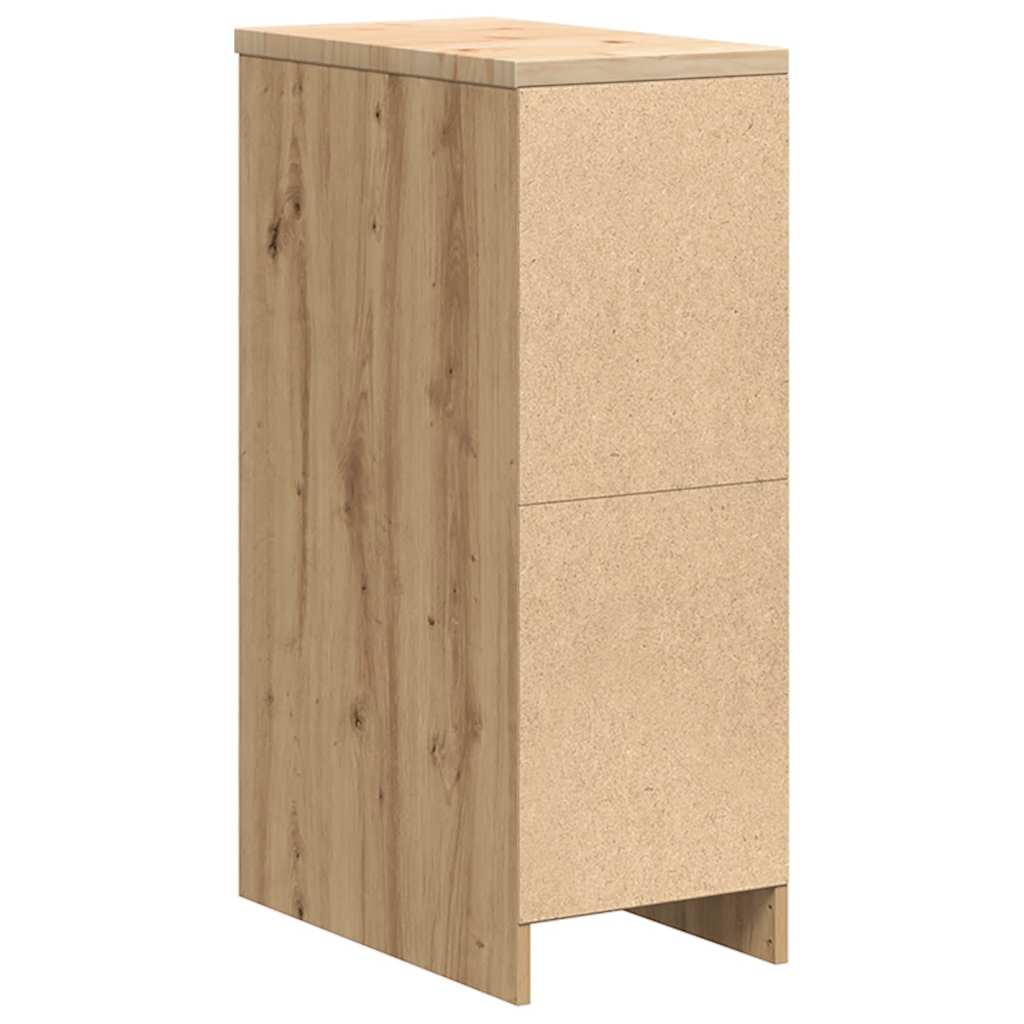 Garage Storage Cabinet Artisan Oak 30x51x85 cm Solid Wood Pine