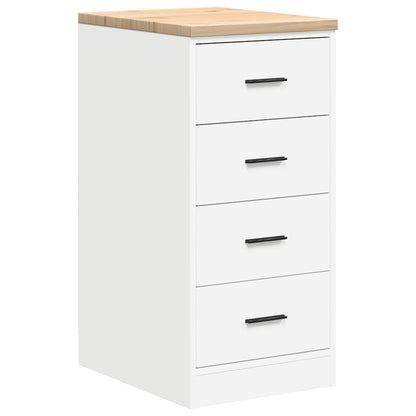 Garage Storage Cabinet White 40x51x85 cm Solid Wood Pine