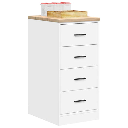 Garage Storage Cabinet White 40x51x85 cm Solid Wood Pine