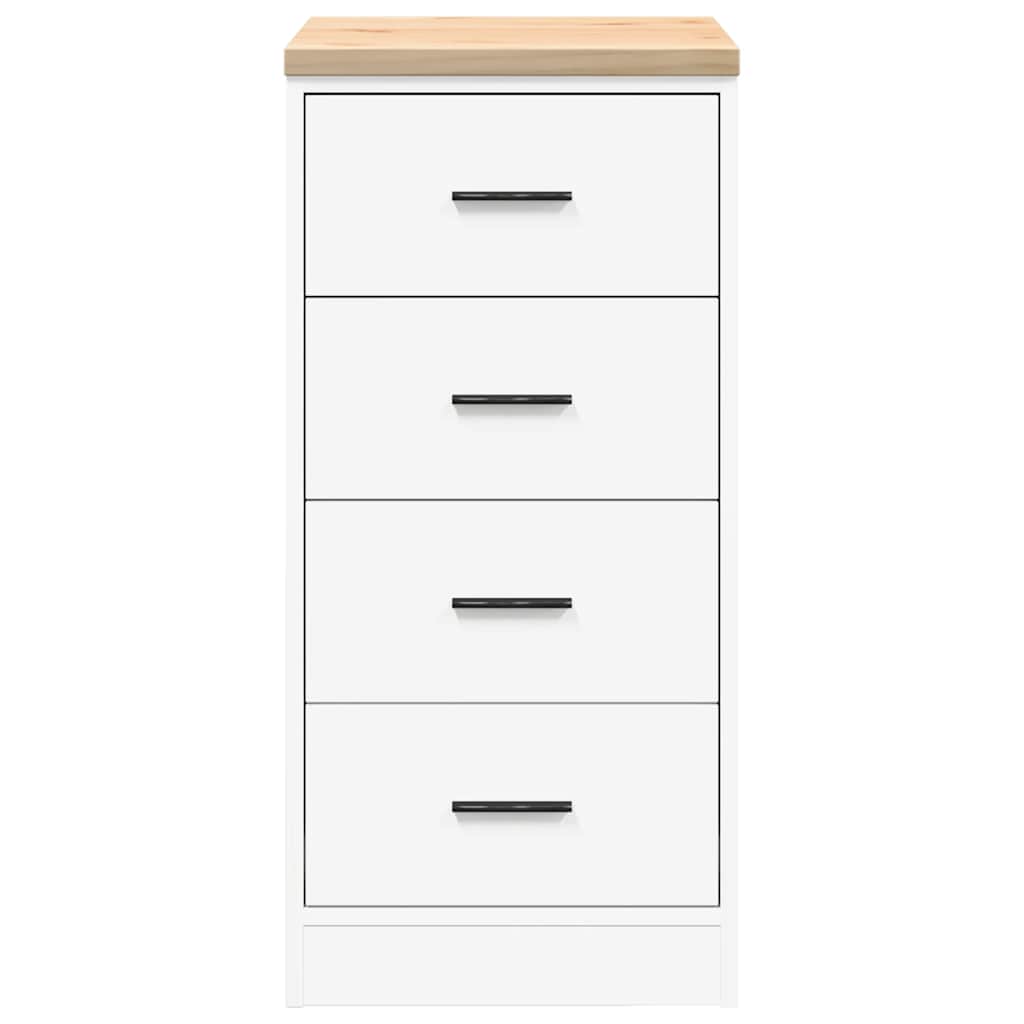 Garage Storage Cabinet White 40x51x85 cm Solid Wood Pine