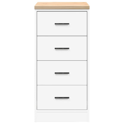 Garage Storage Cabinet White 40x51x85 cm Solid Wood Pine