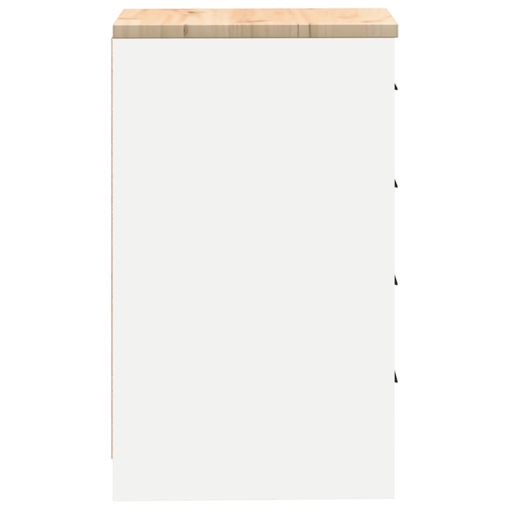 Garage Storage Cabinet White 40x51x85 cm Solid Wood Pine