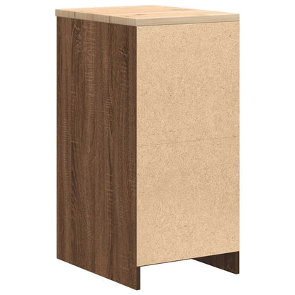 Garage Storage Cabinet Brown Oak 40x51x85 cm Solid Wood Pine