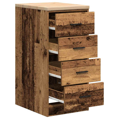 Garage Storage Cabinet Old Wood 40x51x85 cm Solid Wood Pine