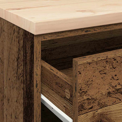 Garage Storage Cabinet Old Wood 60x51x85 cm Solid Wood Pine