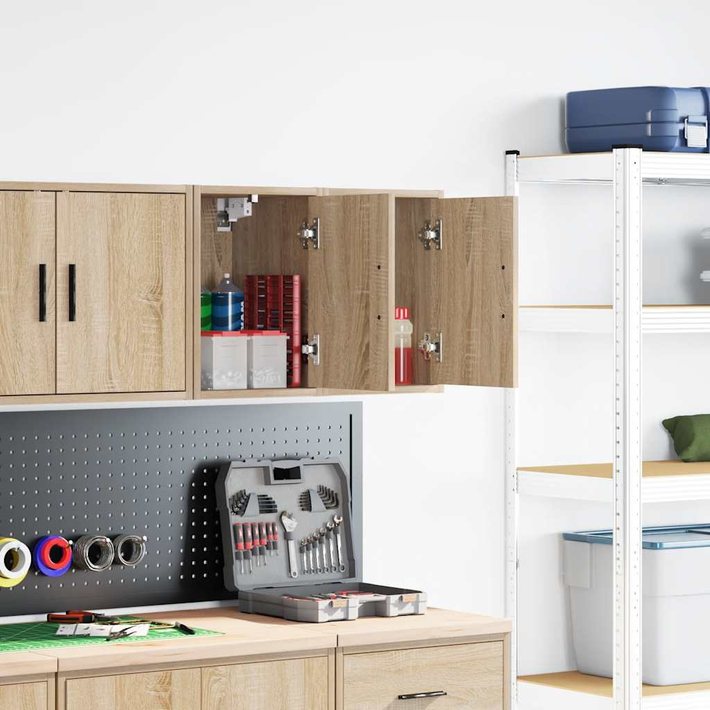 Garage Wall Cabinets 2 pcs Sonoma Oak Engineered Wood