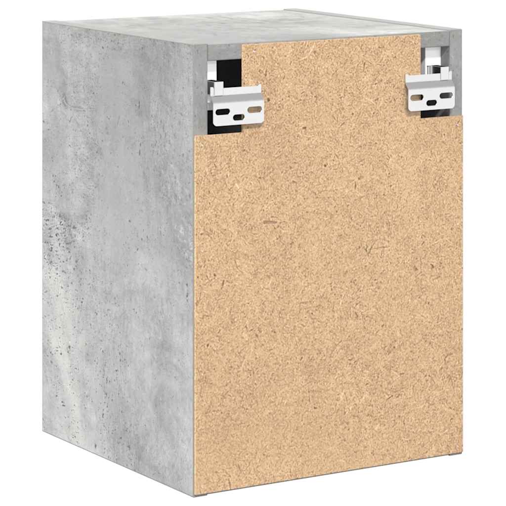 Garage Wall Cabinets 2 pcs Concrete Grey Engineered Wood