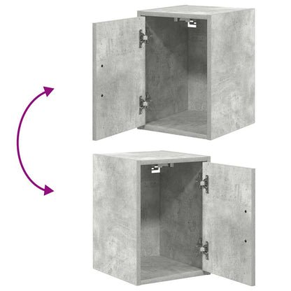 Garage Wall Cabinets 2 pcs Concrete Grey Engineered Wood