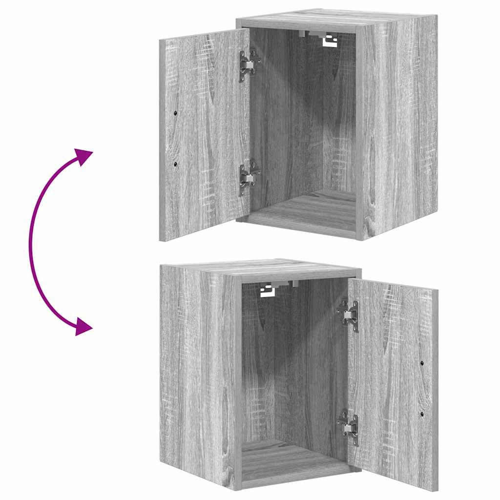 Garage Wall Cabinets 2 pcs Grey Sonoma Engineered Wood