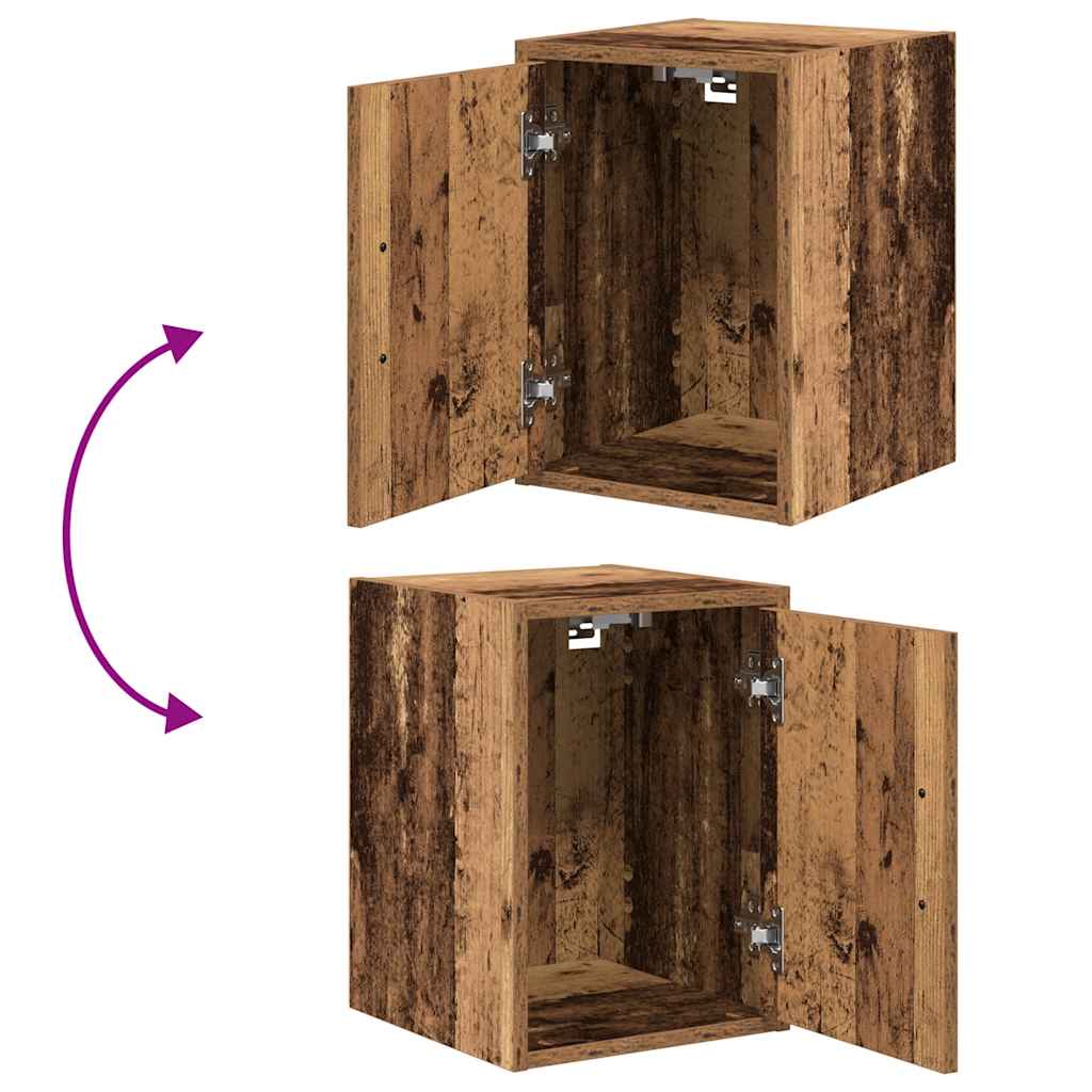 Garage Wall Cabinets 2 pcs Old Wood Engineered Wood