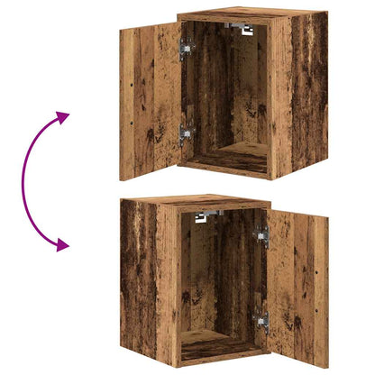 Garage Wall Cabinets 2 pcs Old Wood Engineered Wood