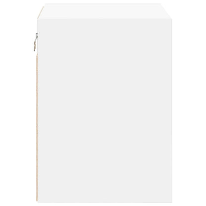 Garage Wall Cabinet White Engineered Wood