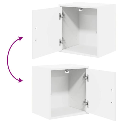 Garage Wall Cabinet White Engineered Wood