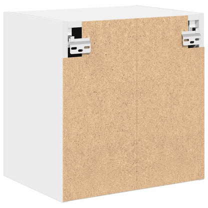 Garage Wall Cabinets 2 pcs White Engineered Wood