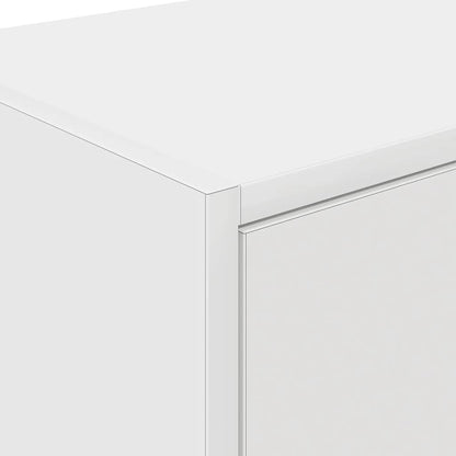 Garage Wall Cabinets 2 pcs White Engineered Wood
