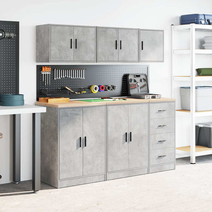 Garage Wall Cabinet Concrete Grey Engineered Wood