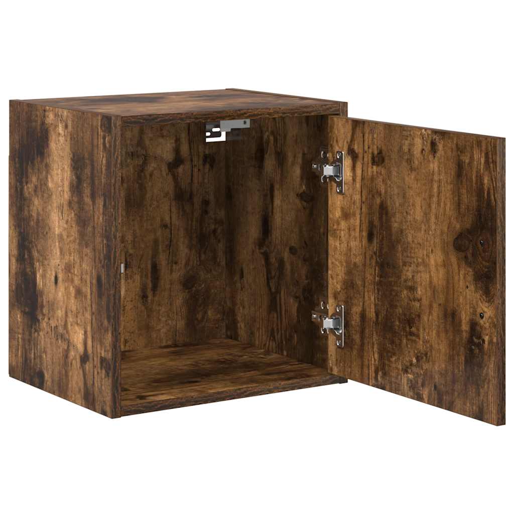 Garage Wall Cabinets 2 pcs Smoked Oak Engineered Wood