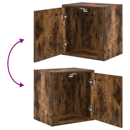 Garage Wall Cabinets 2 pcs Smoked Oak Engineered Wood