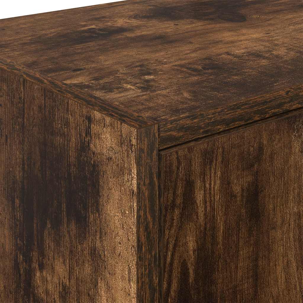 Garage Wall Cabinets 2 pcs Smoked Oak Engineered Wood