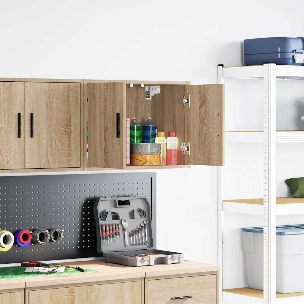 Garage Wall Cabinet Sonoma Oak Engineered Wood