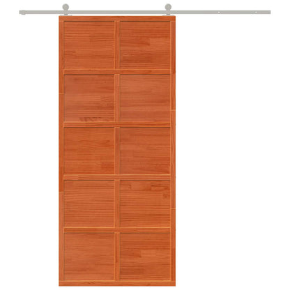 Barn Door Wax brown 90 x 208 cm Solid Pine Wood