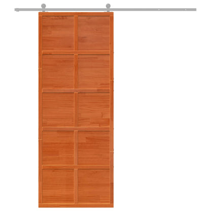 Barn Door Wax brown 80 x 208 cm Solid Pine Wood