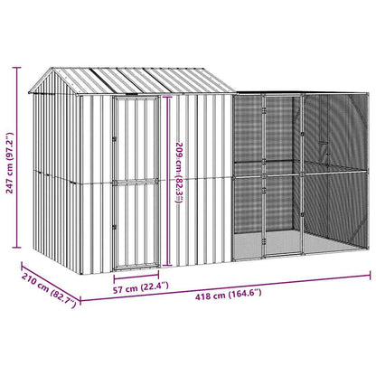 Bird Cage Anthracite 418 x 210 x 247 cm Galvanised Steel