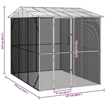 Bird Cage Anthracite 227 x 310 x 247 cm Galvanised Steel
