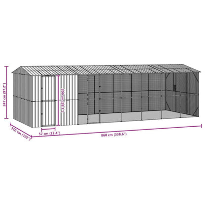 Bird Cage Anthracite 860 x 310 x 247 cm Galvanised Steel