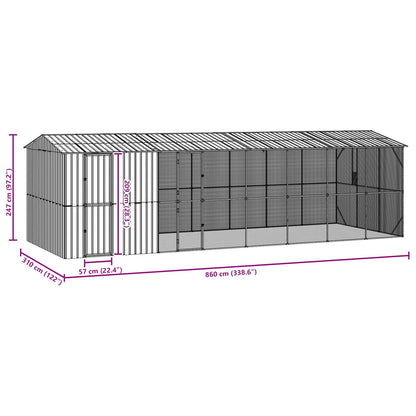 Bird Cage Anthracite 860 x 310 x 247 cm Galvanised Steel