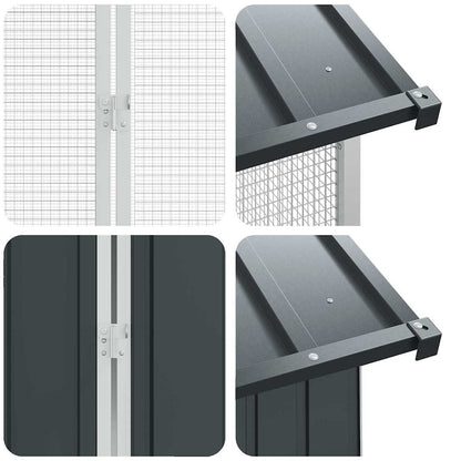 Bird Cage Anthracite 635 x 304 x 247 cm Galvanised Steel