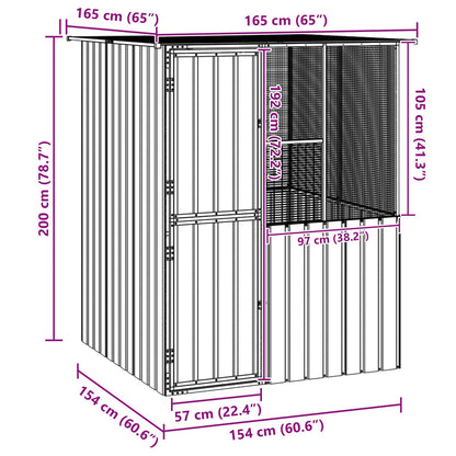 Bird Cage Anthracite 165 x 165 x 200 cm Galvanised Steel