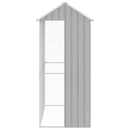 Bird Cage with Storage Grey 215 x 110 x 247 cm Galvanised Steel