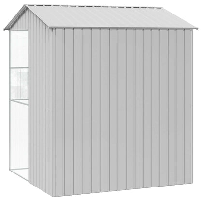 Bird Cage with Storage Grey 215 x 210 x 247 cm Galvanised Steel