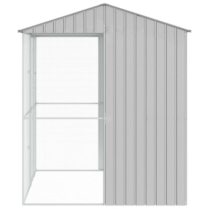 Bird Cage with Storage Grey 215 x 210 x 247 cm Galvanised Steel