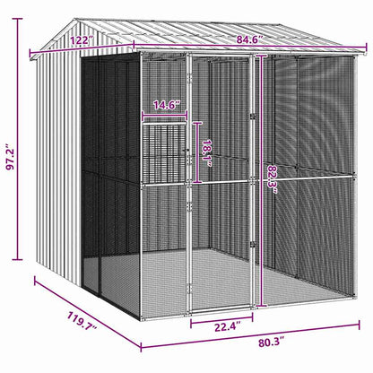 Bird Cage Anthracite 215 x 310 x 247 cm Galvanised Steel