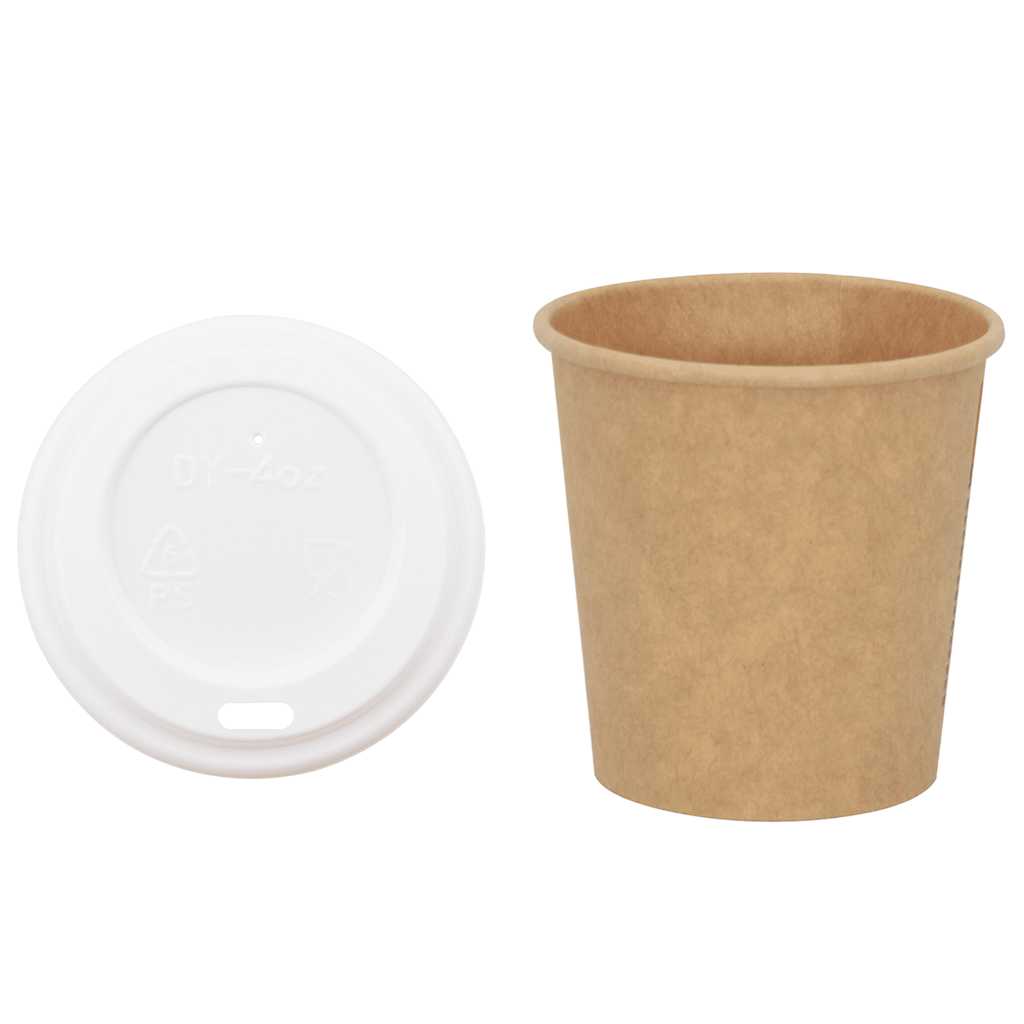 Paper Coffee Cups with Lids 1000 pcs 4oz 100ml