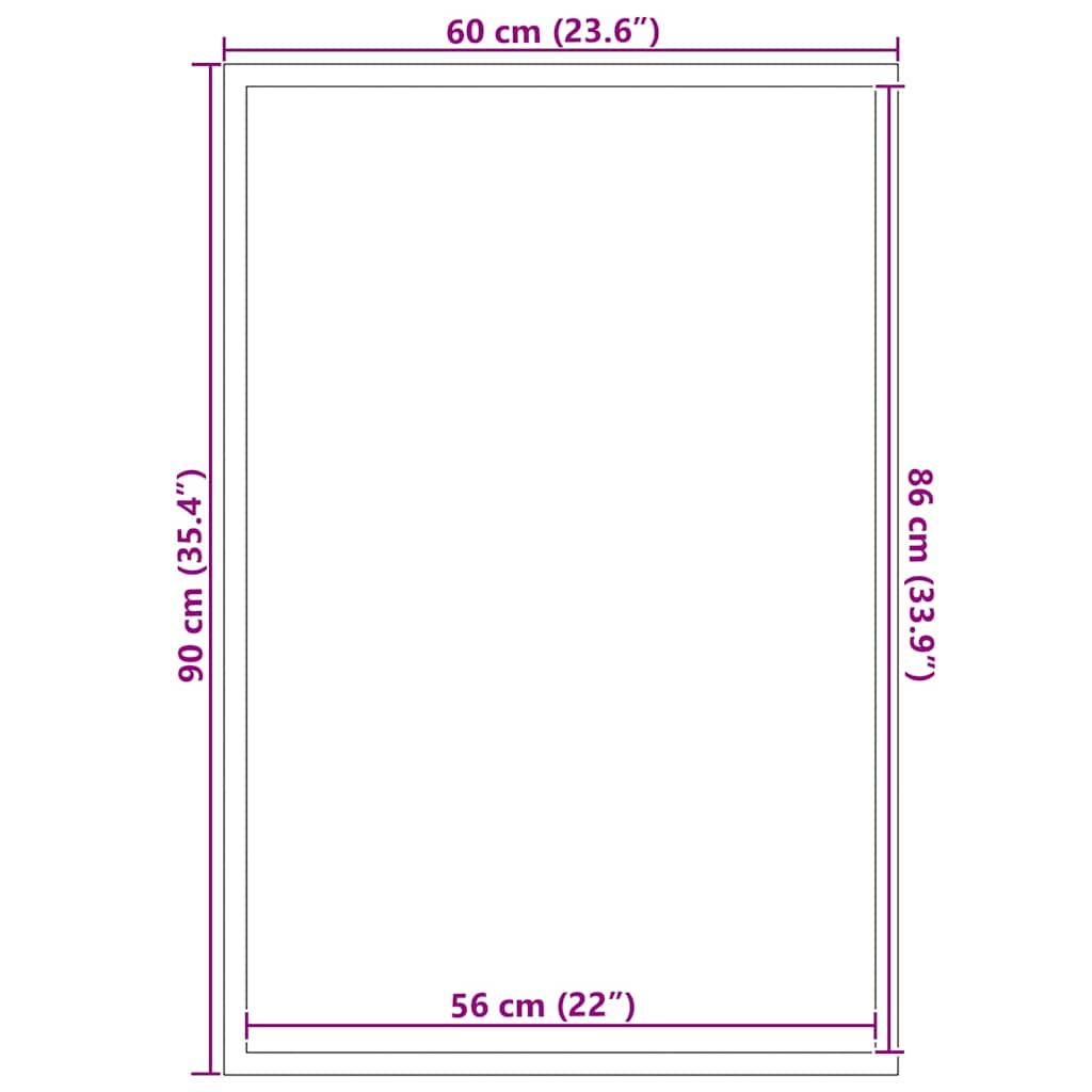 Doormat Black 60x90 cm