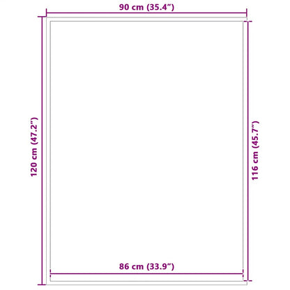 Doormat Black 90x120 cm
