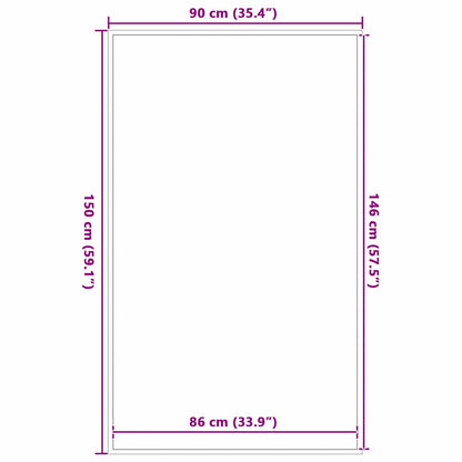 Doormat Black 90x150 cm