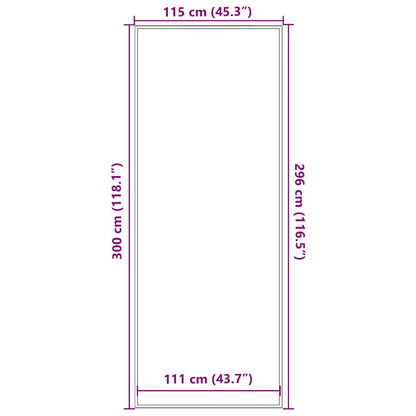 Doormat Black 115x300 cm
