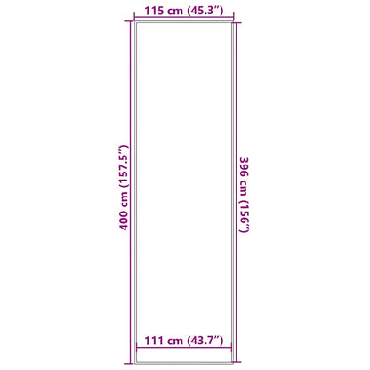 Doormat Black 115x400 cm