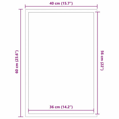 Doormat Black 40 x 60 cm Polypropylene