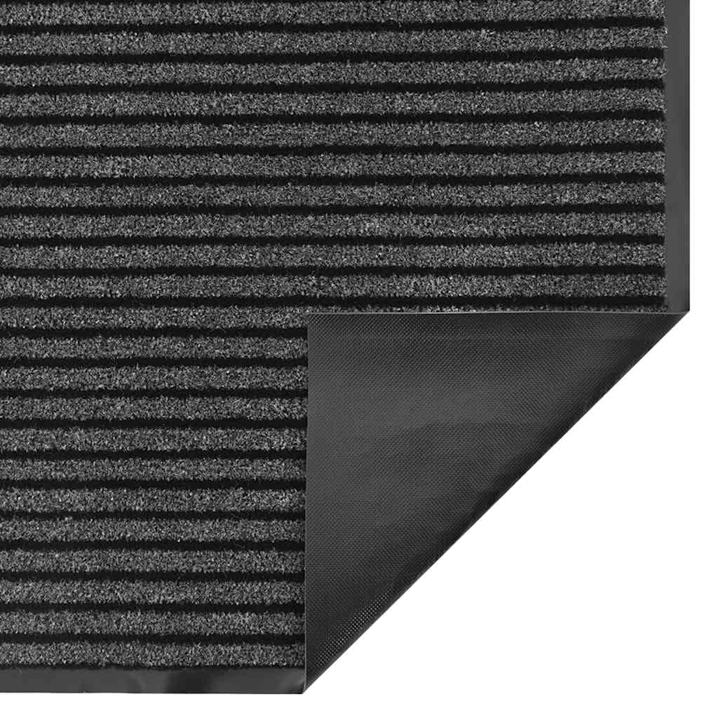 Doormat Stripe Black and Grey 115x300 cm