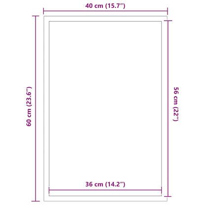 Doormat Black 40x60 cm